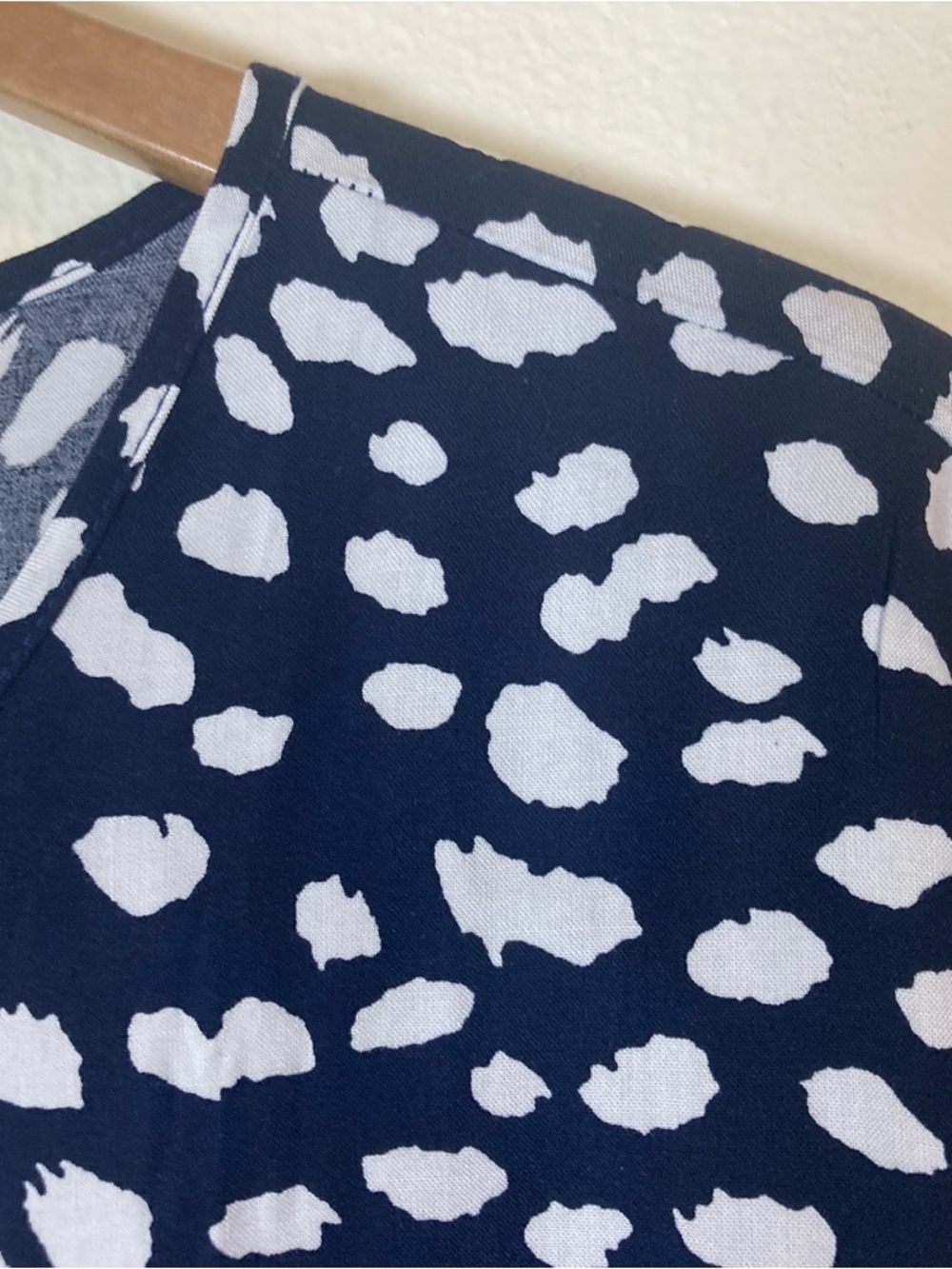KIRUNDO Navy Abstract Print Babydoll Dress XXL Flowy - Picture 3 of 10